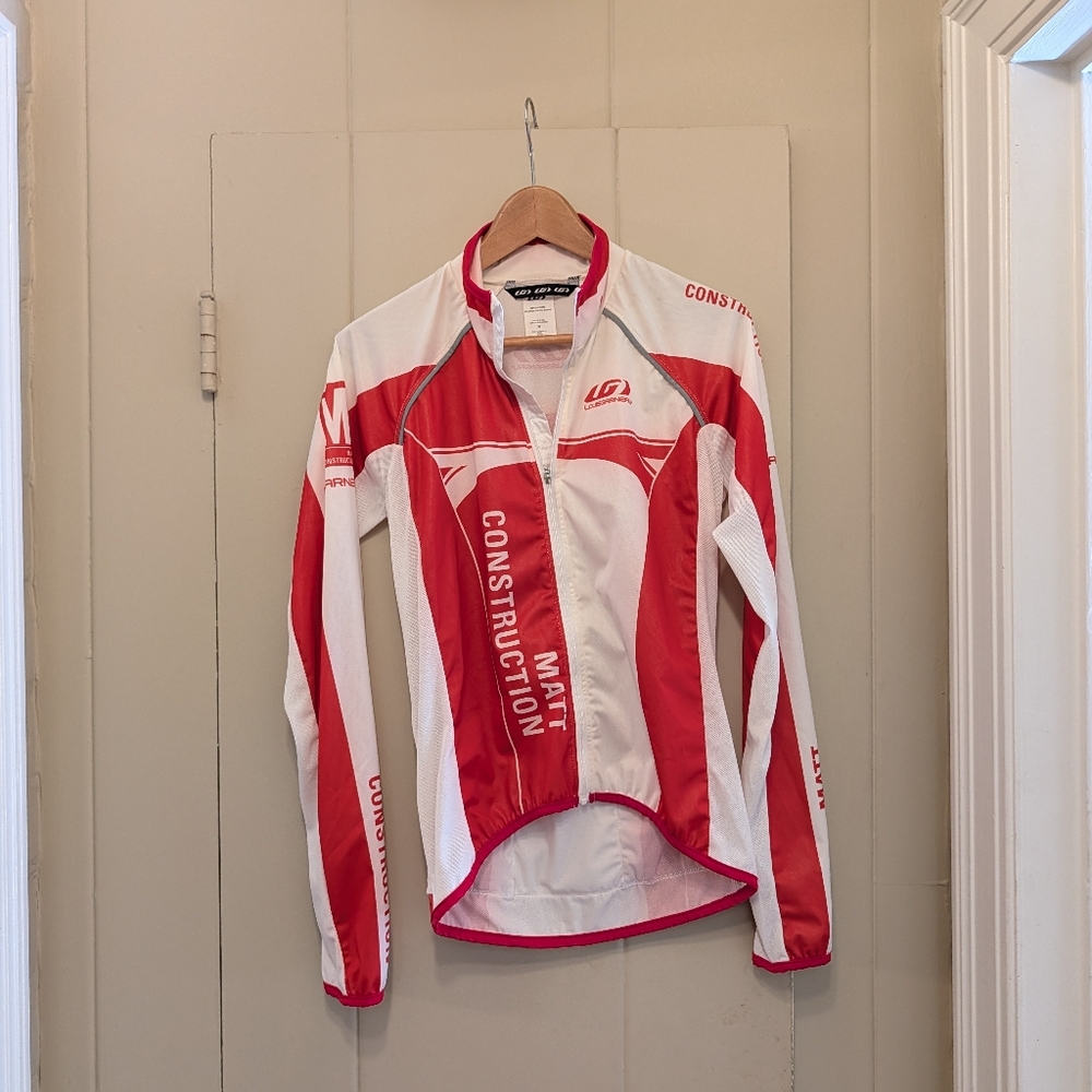 Men's Garneau Red and White Windbreaker Jacket